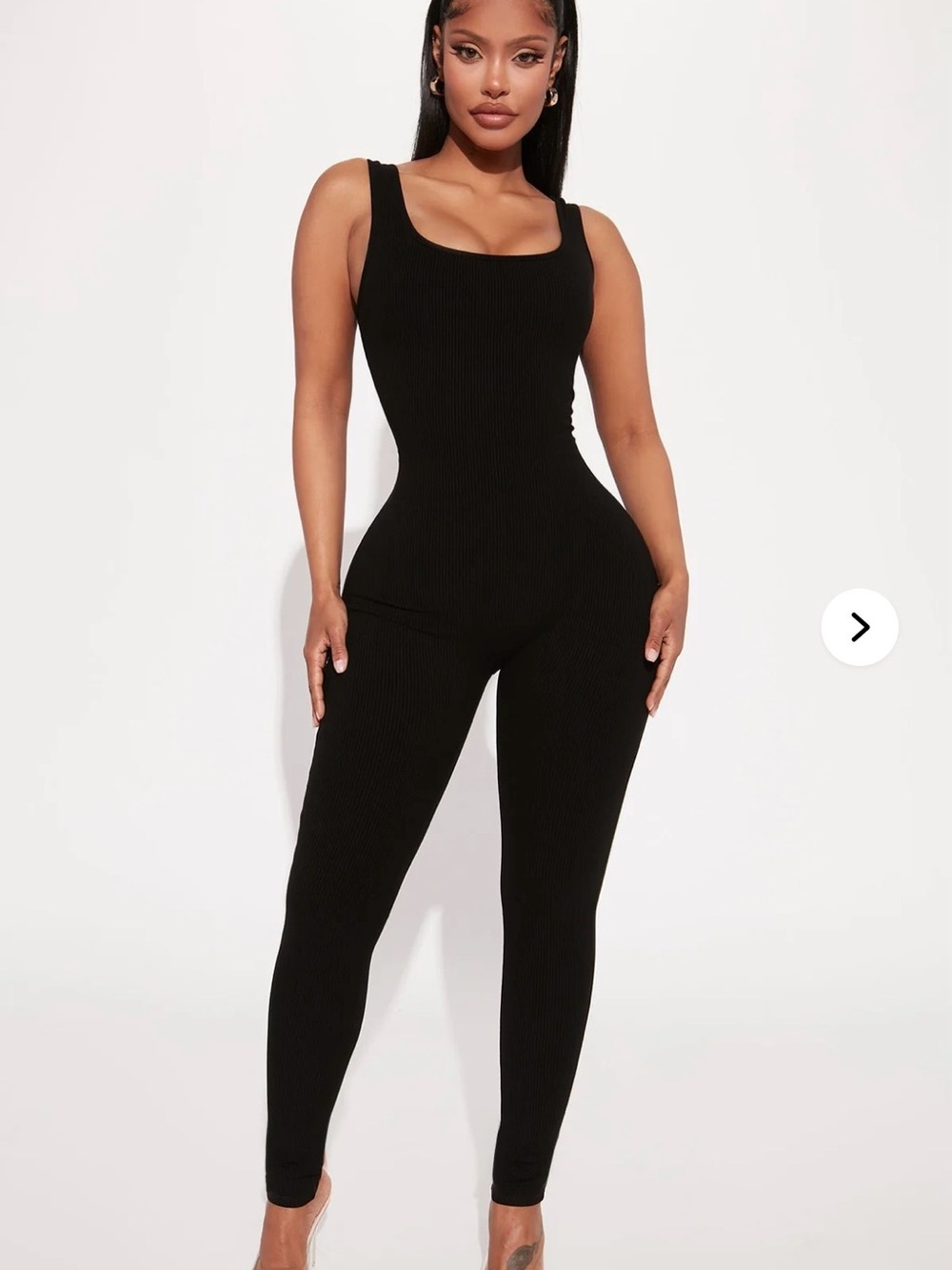 ⭐️FASHION NOVA⭐️Sleeveless Ribbed Black Jumpsuit